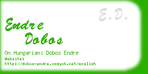 endre dobos business card